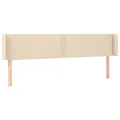 Tête de lit avec oreilles Crème 203x16x78/88 cm Tissu