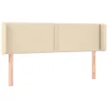 Tête de lit à LED Crème 147x16x78/88 cm Tissu