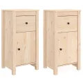 Buffets 2 pcs 40x35x80 cm Bois massif de pin