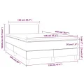 cadre de lit avec matelas Noir 120x200 cm Velours