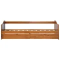 Cadre de lit extensible Marron miel Bois de pin 90x200 cm