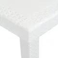 Table de jardin Blanc 220x90x72 cm Plastique Aspect de rotin