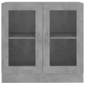 Armoire à vitrine Gris béton 82,5x30,5x80 cm Aggloméré