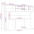 Armoire de tête de lit Gris béton 160x19x103,5 cm