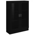 Armoire à vitrine Noir 82,5x30,5x115 cm Aggloméré
