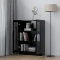 Armoire à vitrine Noir 82,5x30,5x115 cm Aggloméré
