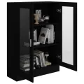 Armoire à vitrine Noir 82,5x30,5x115 cm Aggloméré