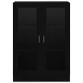 Armoire à vitrine Noir 82,5x30,5x115 cm Aggloméré