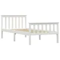 Cadre de lit Blanc Bois de pin massif 100 x 200 cm