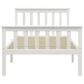 Cadre de lit Blanc Bois de pin massif 100 x 200 cm