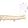 Lit de repos avec matelas 90x200 cm Bois de pin massif