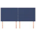 Têtes de lit 4 pcs Bleu 80x5x78/88 cm Tissu