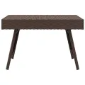 Table d'appoint pliable marron 60x40x38 cm résine tressée