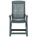Chaises inclinables de jardin 2 pcs Plastique Vert