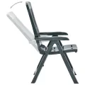 Chaises inclinables de jardin 2 pcs Plastique Vert