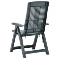 Chaises inclinables de jardin 2 pcs Plastique Vert