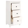 Buffet Blanc 40x35x80 cm Bois massif de pin