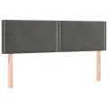Têtes de lit 2 pcs Gris foncé 72x5x78/88 cm Velours