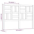 Tête de lit Noir 126x4x104 cm Bois massif de pin