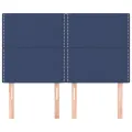Têtes de lit 4 pcs Bleu 72x5x78/88 cm Tissu