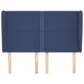 Tête de lit avec oreilles Bleu 147x23x118/128 cm Tissu