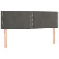 cadre de lit et matelas Gris foncé 140x190cm Velours
