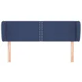 Tête de lit avec oreilles Bleu 147x23x78/88 cm Tissu