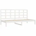 Lit de jour Blanc 90x200 cm Bois de pin massif