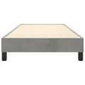 cadre de lit Gris clair 80x200 cm Velours