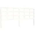 Cadre de lit avec tête de lit blanc 200x200 cm bois massif