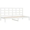 Lit de jour Blanc 90x200 cm Bois de pin massif