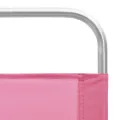 Chaises de plage pliables 2 pcs Rose Tissu