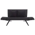 Banc de jardin avec coussins 176 cm Noir Résine tressée