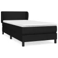 cadre de lit et matelas Noir 80x200 cm Tissu