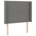 cadre de lit matelas LED Gris foncé 90x190cm Tissu
