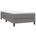 cadre de lit Gris foncé 90x200 cm Tissu
