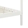 Cadre de lit à baldaquin Blanc Bois de pin massif 90 x 200 cm