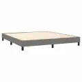 cadre de lit avec matelas Gris foncé 180x200cm Tissu