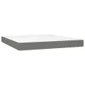 cadre de lit avec matelas Gris foncé 180x200cm Tissu