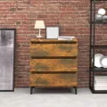 Buffet Chêne fumé 60x35x69 cm Bois d'ingénierie