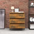 Buffet Chêne fumé 60x35x69 cm Bois d'ingénierie