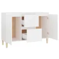 Buffet Blanc 103,5x35x70 cm Aggloméré