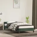 Cadre de lit avec tête de lit Vert foncé 80x200 cm Velours