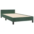 Cadre de lit avec tête de lit Vert foncé 80x200 cm Velours