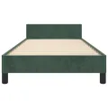 Cadre de lit avec tête de lit Vert foncé 80x200 cm Velours