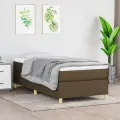 cadre de lit Marron foncé 80x200 cm Tissu