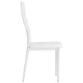 Chaises à manger lot de 2 blanc similicuir