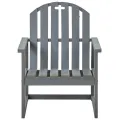 Chaises de jardin 2 pcs Gris Bois d'acacia solide