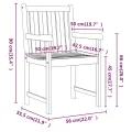 Chaises de jardin 2 pcs Bois d'acacia solide