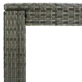 Table de bar de jardin Gris 140,5x60,5x110,5 cm Résine tressée
